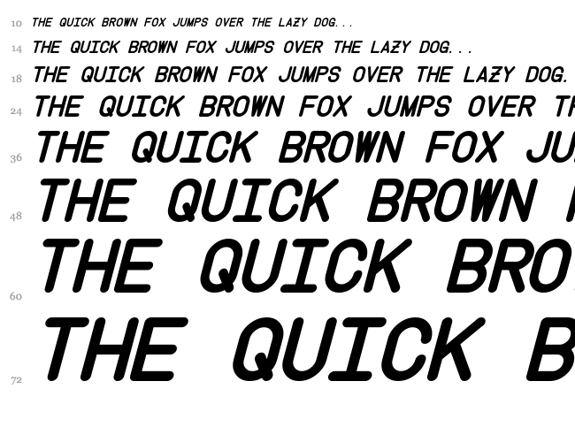 Instruction font waterfall